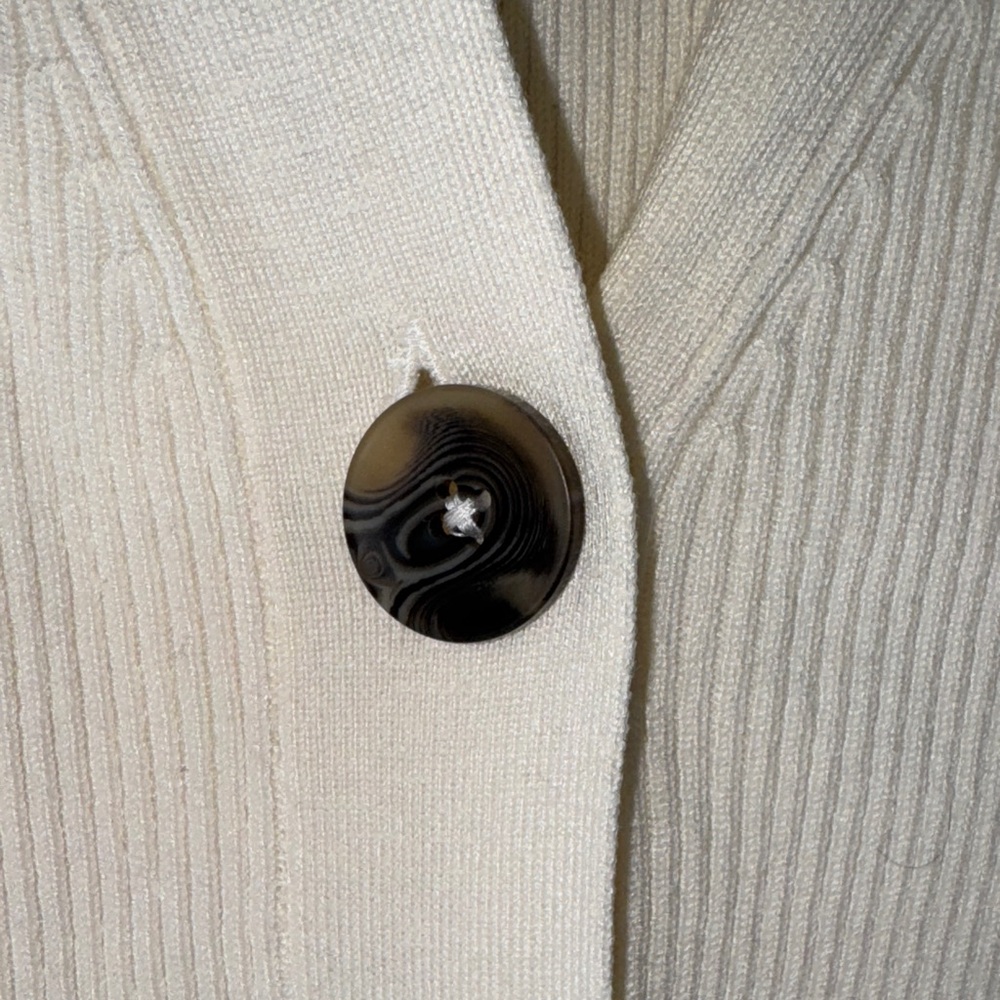 F&F Ivory Ribbed Knit Top - Picture 3 of 5